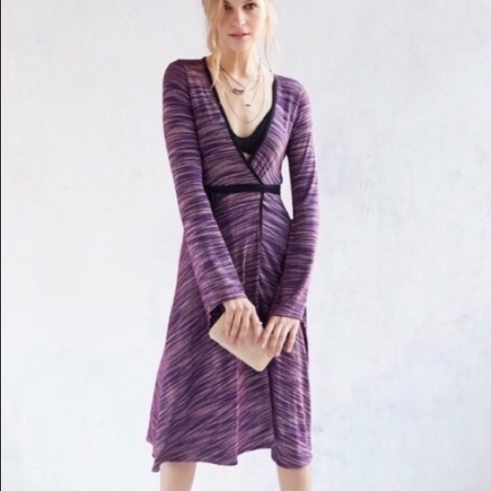 Silence + Noise Purple Wrap Dress